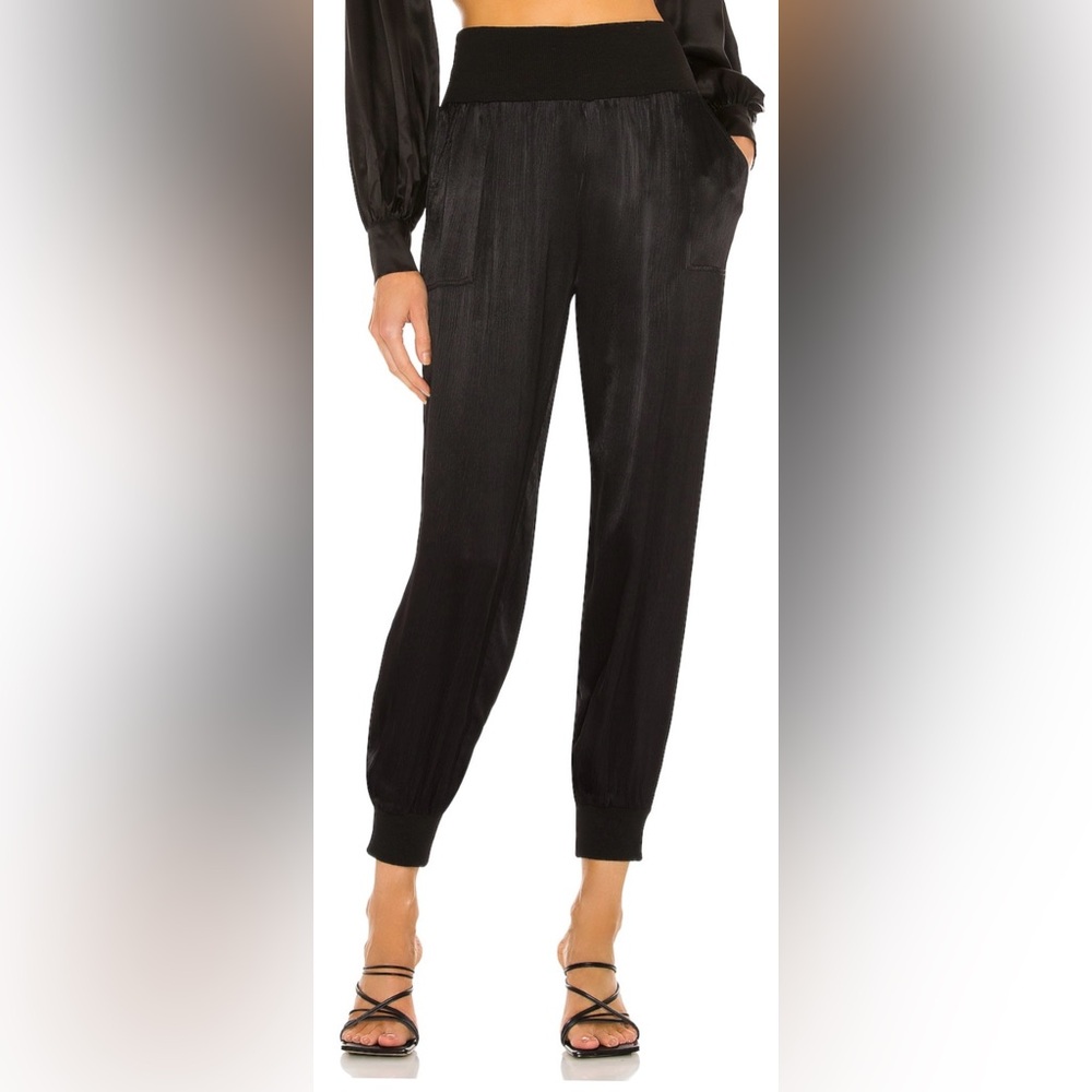 BOBI BLACK Sleek Textured Pant in Black Medium REVOLVE Current - Picture 3 of 11
